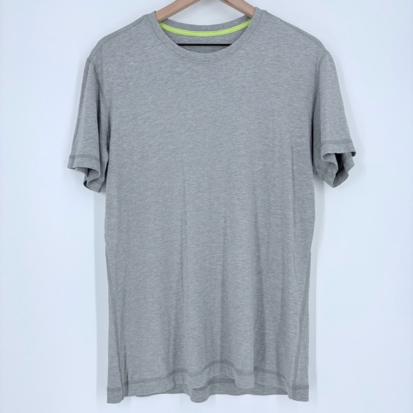 Lululemon Men’s Gray Basic Cotton Short Sleeve T-Shirt - Picture 1 of 5